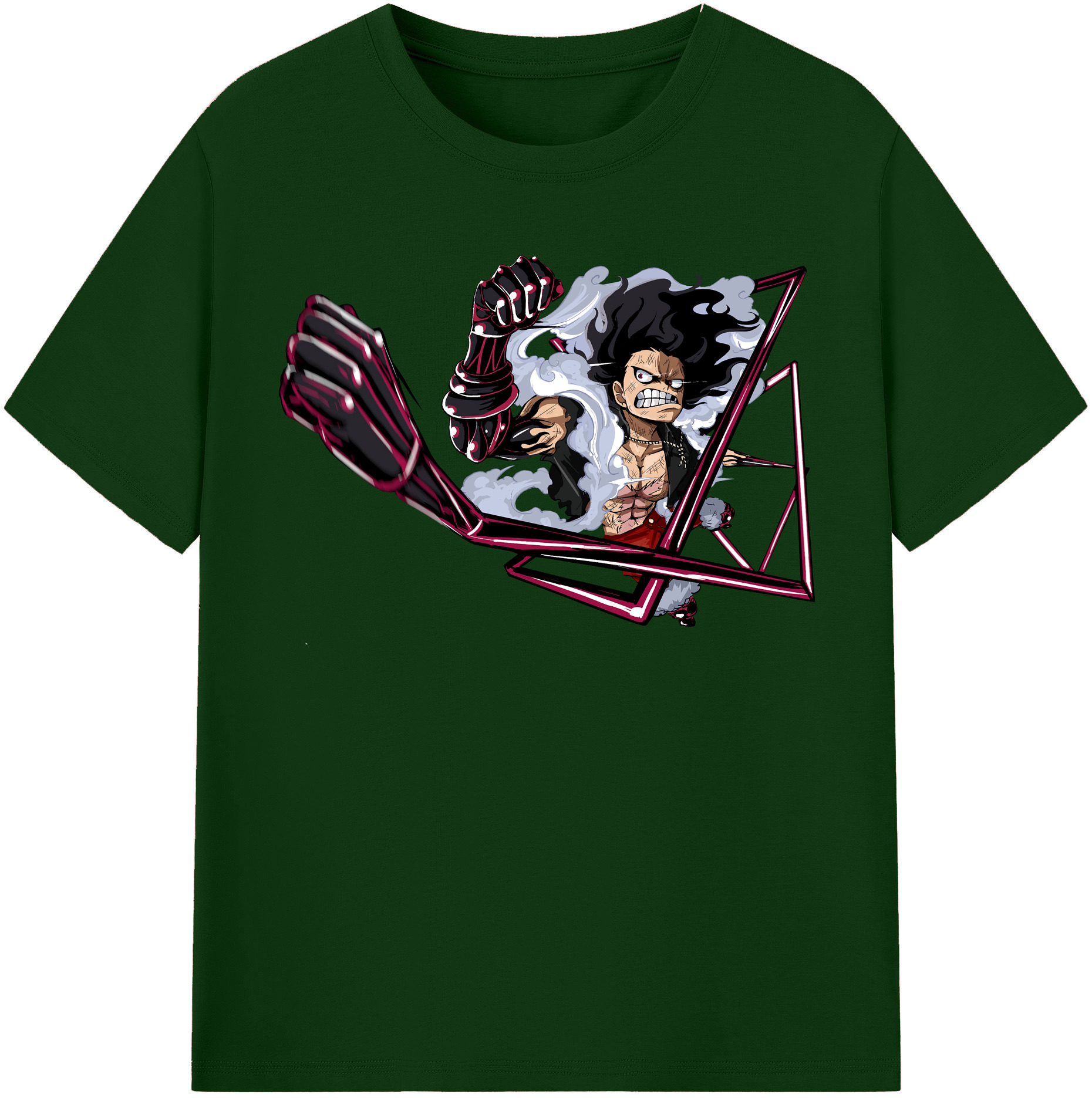 ワンピース モンキー・D・ルフィ ONE PIECE Monkey D. Luffy 綿100％半袖Tシャツ（フロントプリント）
